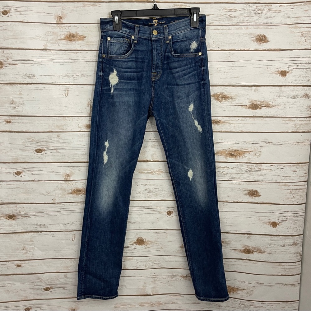 7 for all Mankind Button Fly The 1984 Boyfriend Jean Jeans